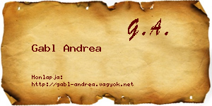 Gabl Andrea névjegykártya